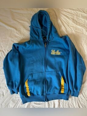 Vintage 90’s UCLA zip up hoodie Large blue